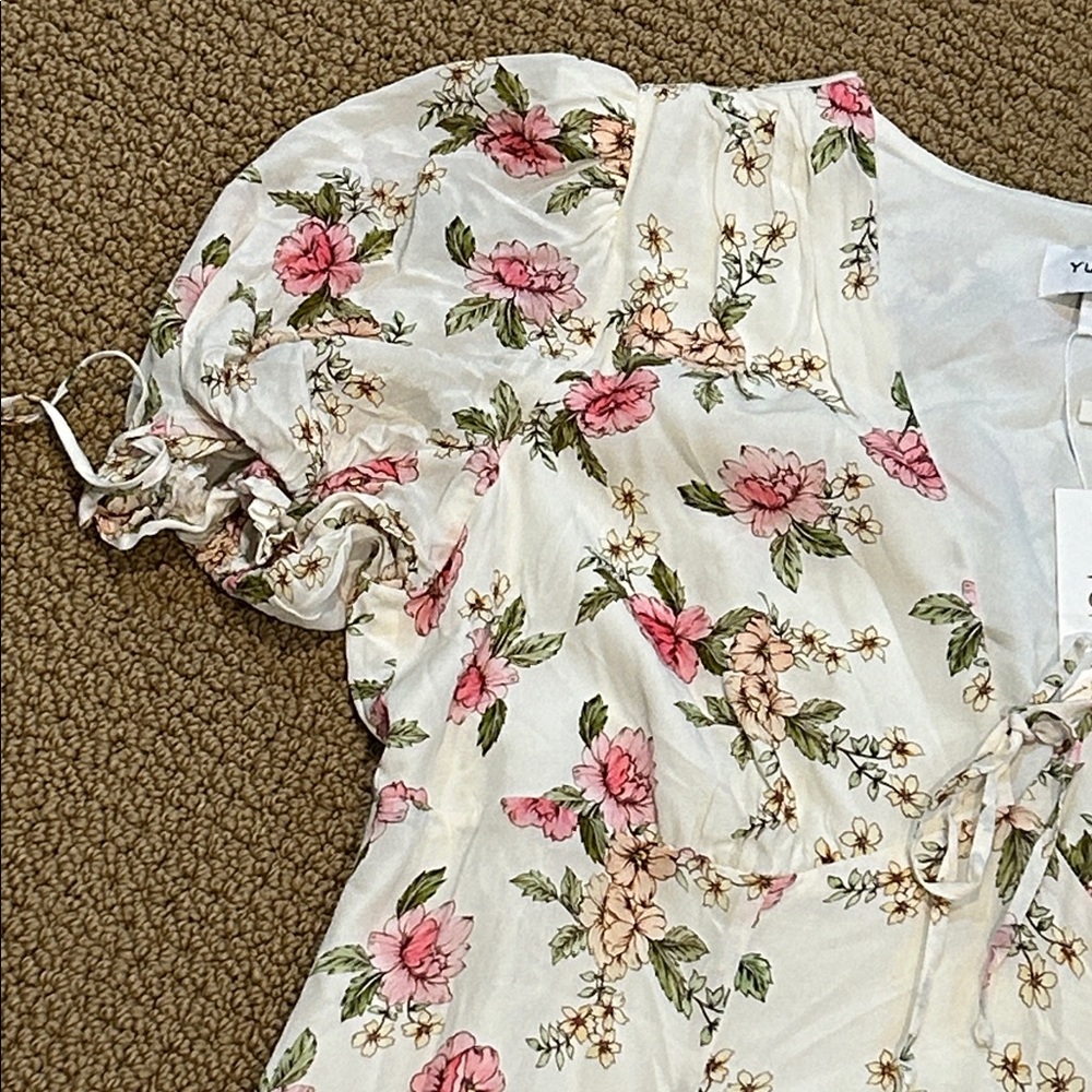 Yumi Kim Kelly Dress size XL Royal Rose Ivory Fairy Cottagecore Mini - Picture 4 of 17